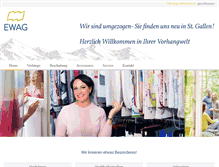 Tablet Screenshot of ewag-vorhangwelt.ch